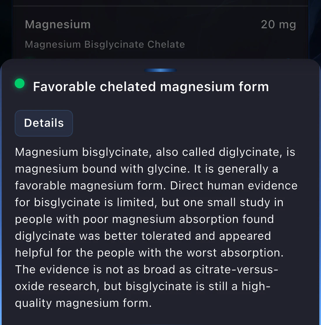 BareVue explaining why magnesium bisglycinate is considered a favorable chelated magnesium form
